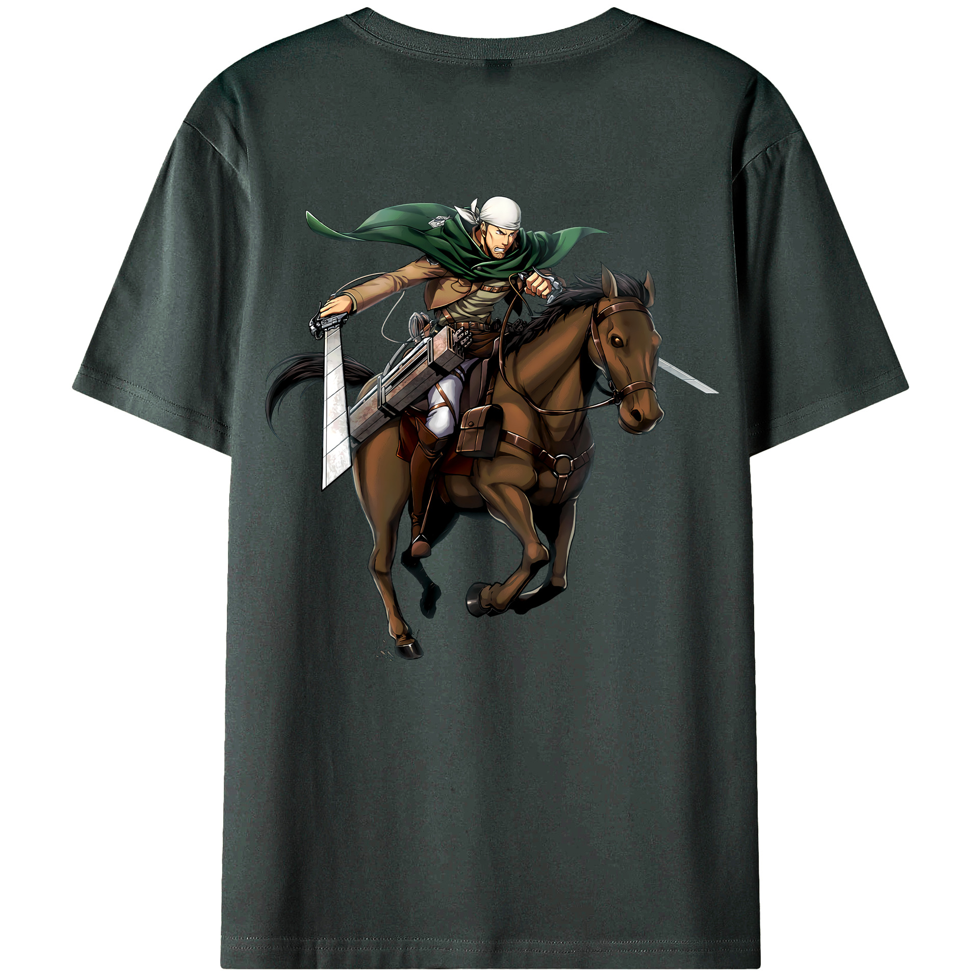 （画像用） 進撃の巨人 Attack on Titan 綿100％ メンズ半袖Tシャツ（バックプリント） 通気性